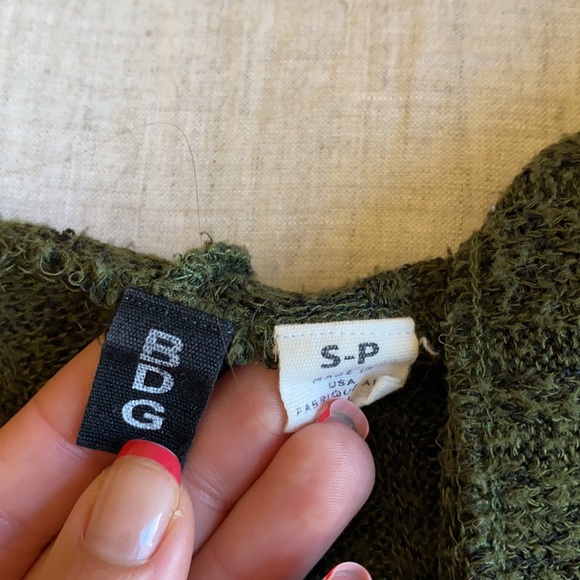 Green Cardigan with Hood - Picture 2 of 3